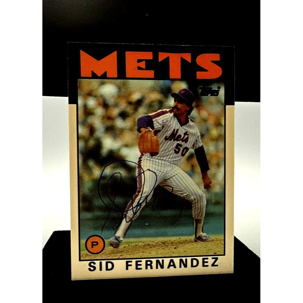 Sid Fernandez, Howard Johnson & Dave Johnson Signed 1989 TOppdNY Mets 1986